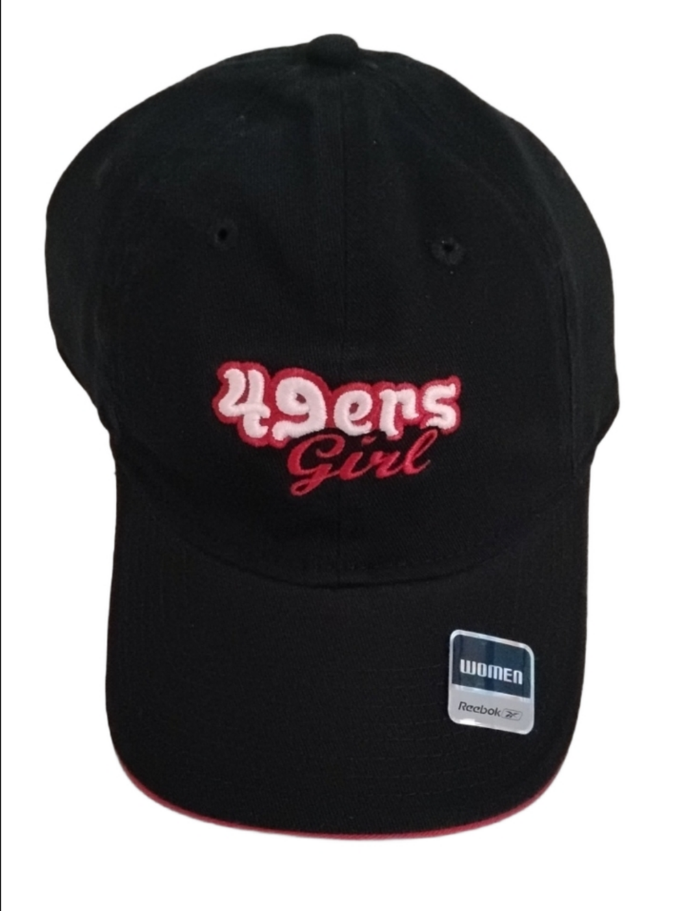 Reebok Vintage Black 49ers Girl Hat with Red Embroidery